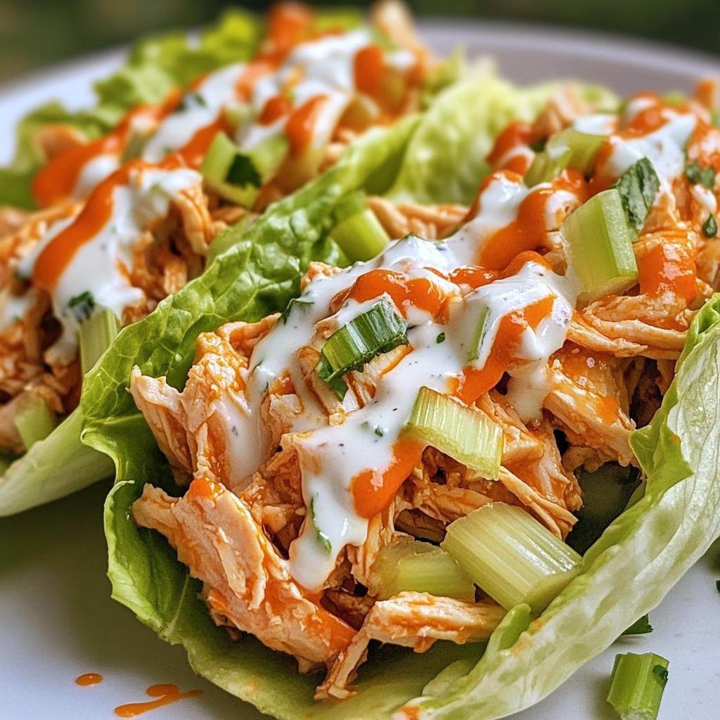 Buffalo Chicken Lettuce Wraps